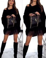 Set Zaffiro - Maglia più canotta pizzo