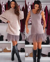 Set Zoe - Canotta in pizzo piu maglia