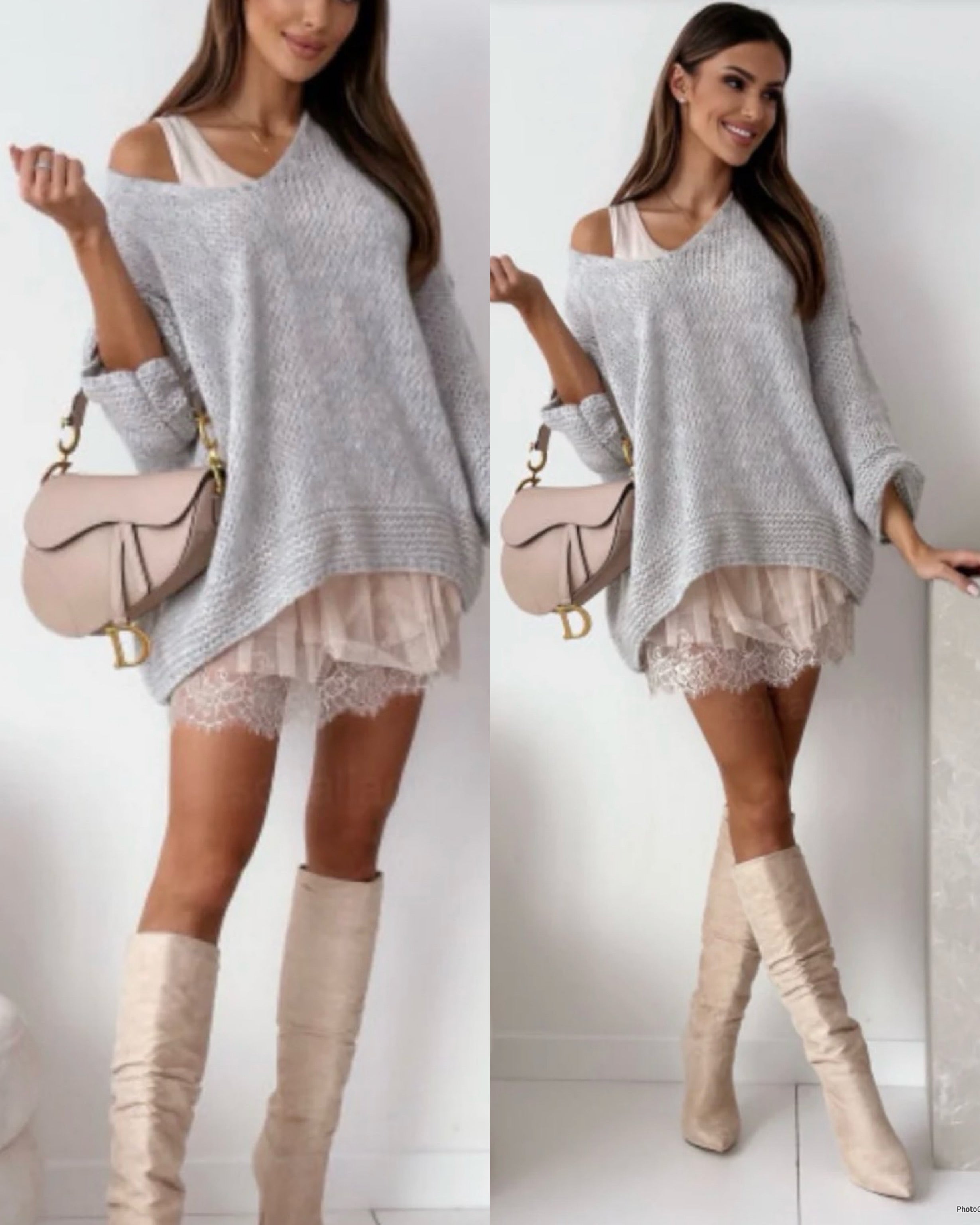 Complete shirt and lace tank top