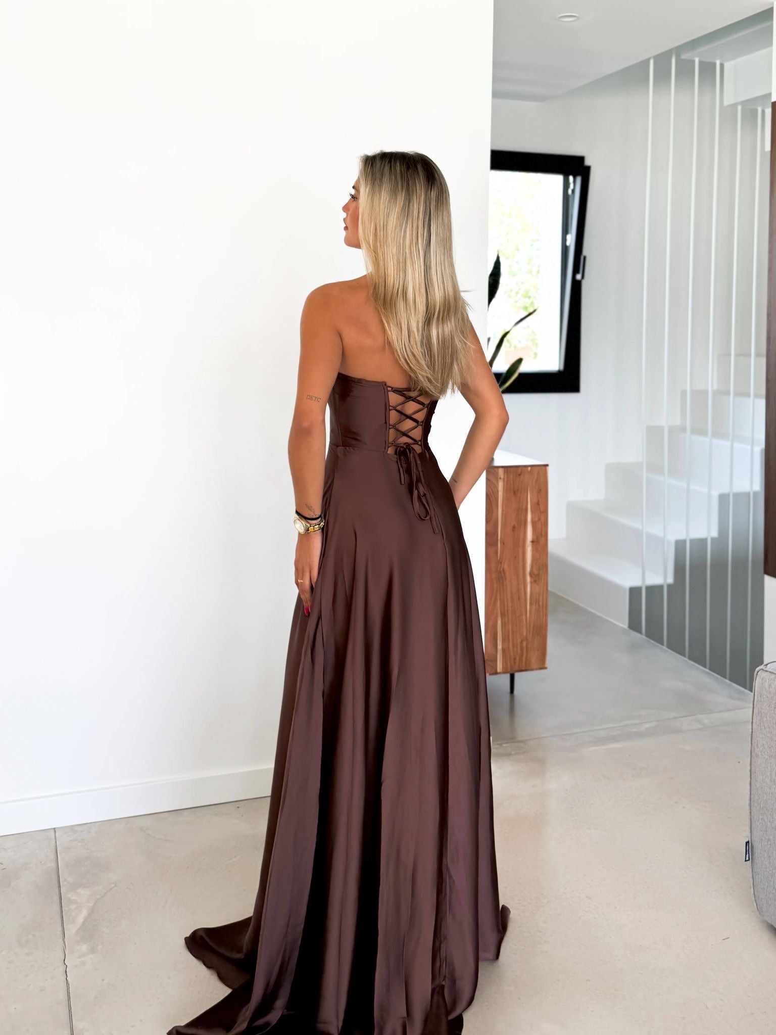 Long silk dress