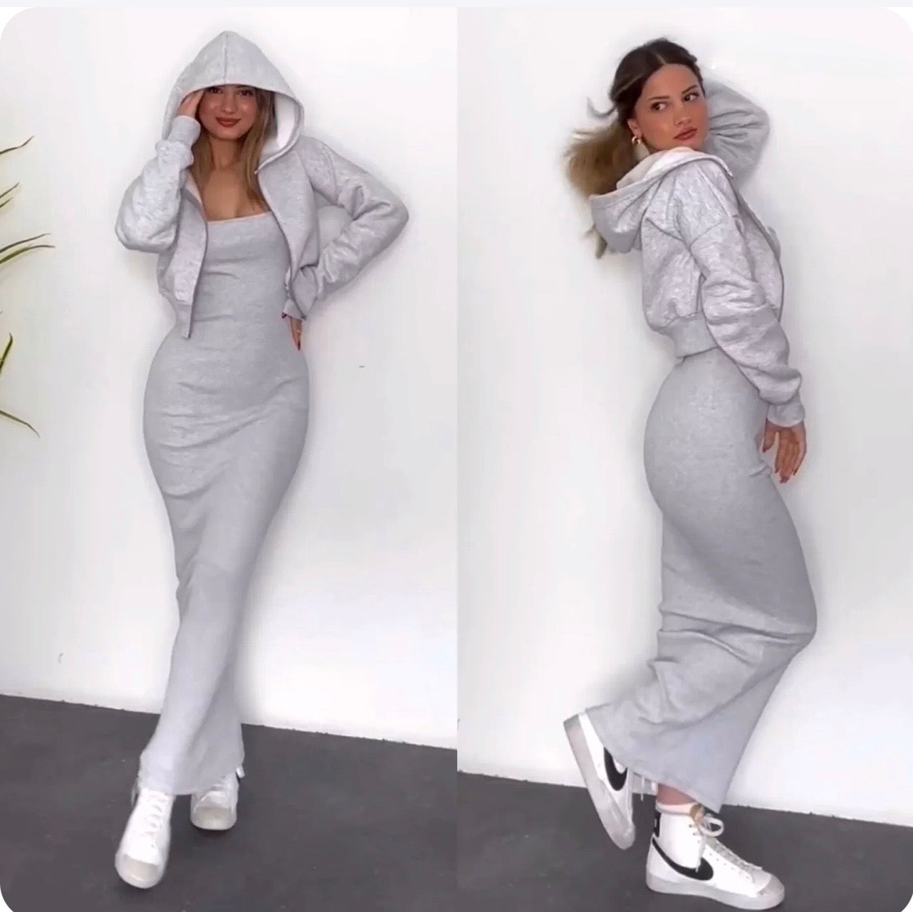 Sweatshirt and dress set